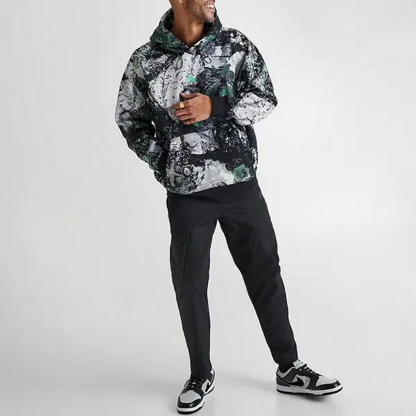 Толстовка Nike Acg Therma-fit Tuff Fleece Hoodie 'Black Summit White', мультиколор — фото 2