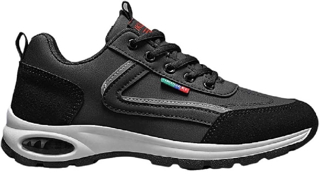 

Мужские дышащие кроссовки для бега с мягкой подошвой, противоскользящие, повседневные спортивные туфли для ходьбы, туристические кроссовки с цветными вставками Lexamen, черный