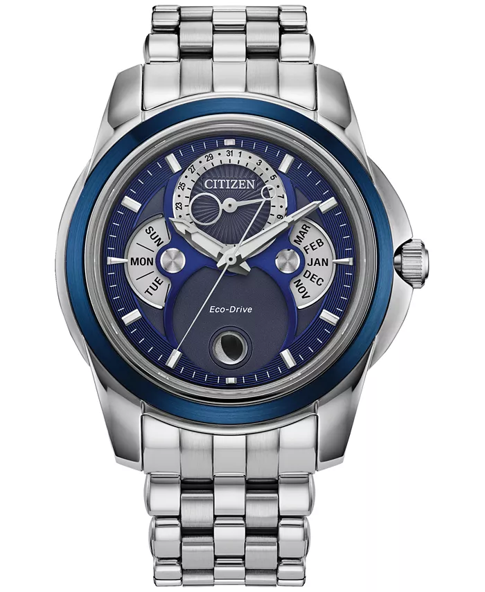 

Мужские классические наручные часы Calendrier с браслетом из нержавеющей стали серебристого цвета, диаметр 41.8 мм Citizen