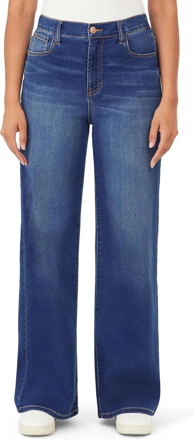 

Джинсы kensie для женщин The Carla высокие вязаные деним широкие 32 дюйма