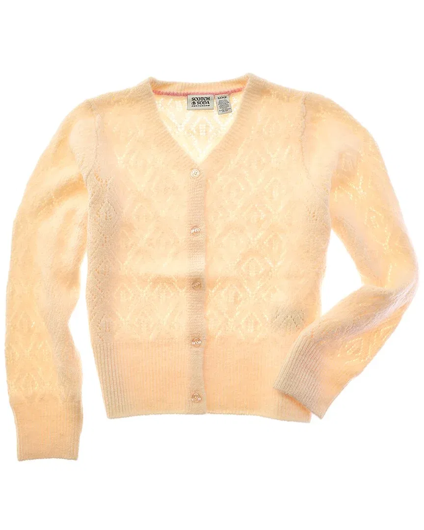 Кардиган с ажурной отделкой «Виски и содовая» SCOTCH & SODA, белый