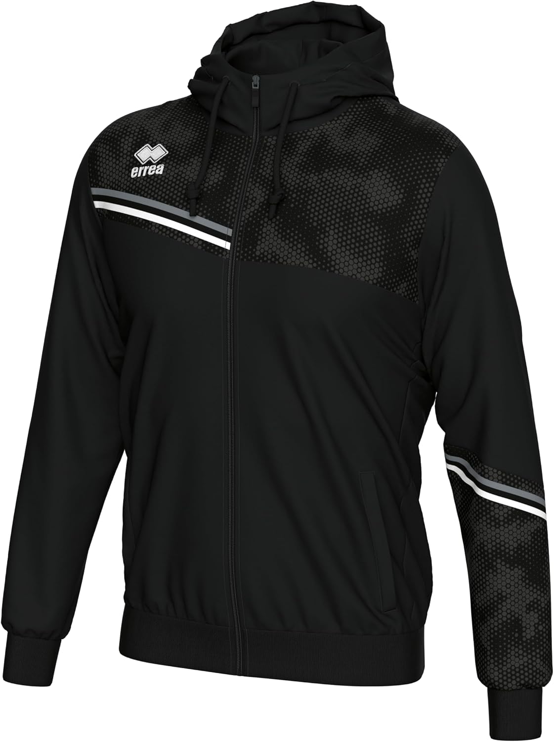 

Мужская толстовка на молнии ERREA с двухрядной отделкой, боковыми карманами на молнии и антистатическими свойствами. Черный/угольно-серый/белый (размер M) HG0H0Z07780
