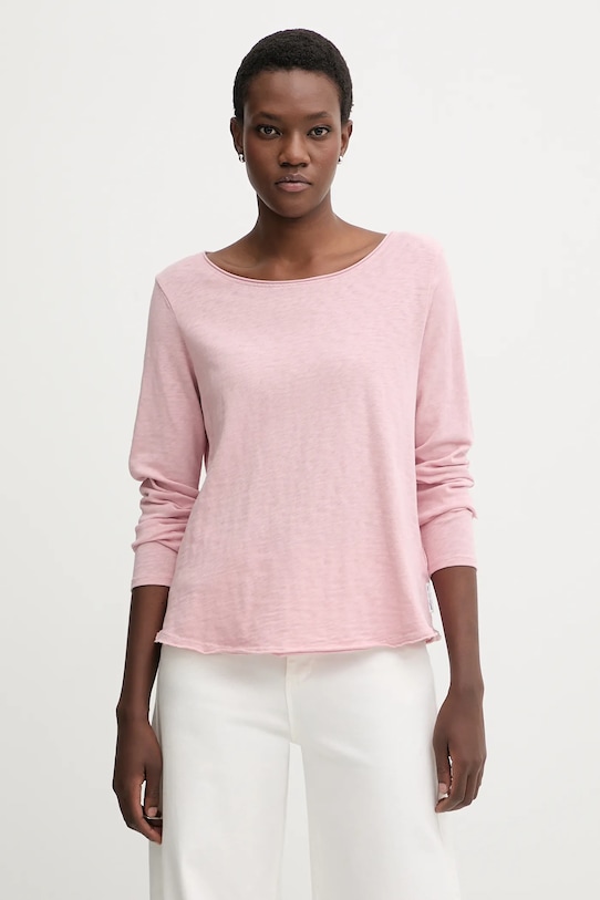 

Хлопковый лонгслив Marc O'Polo, розовый