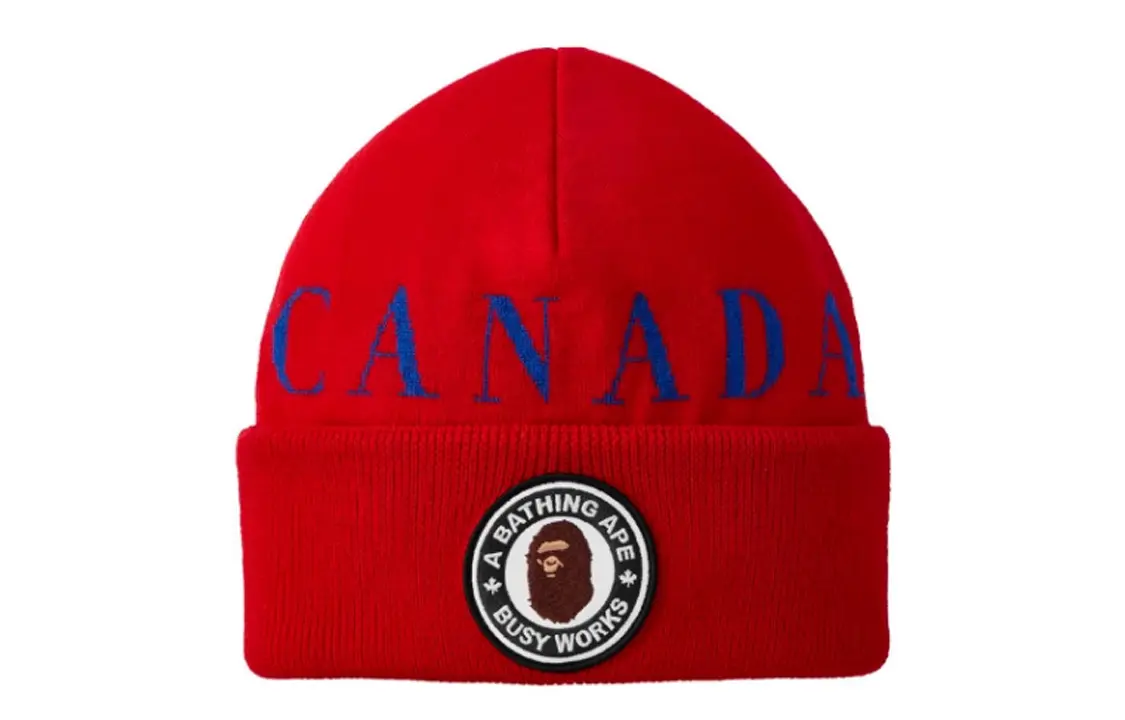 

A BATHING APE Бейсболка Bape X Canada Goose X Concepts, Red