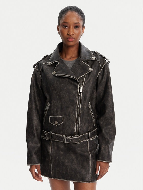 

Куртка из искусственной кожи regular fit W5YL04 WHDI0 Guess, серый