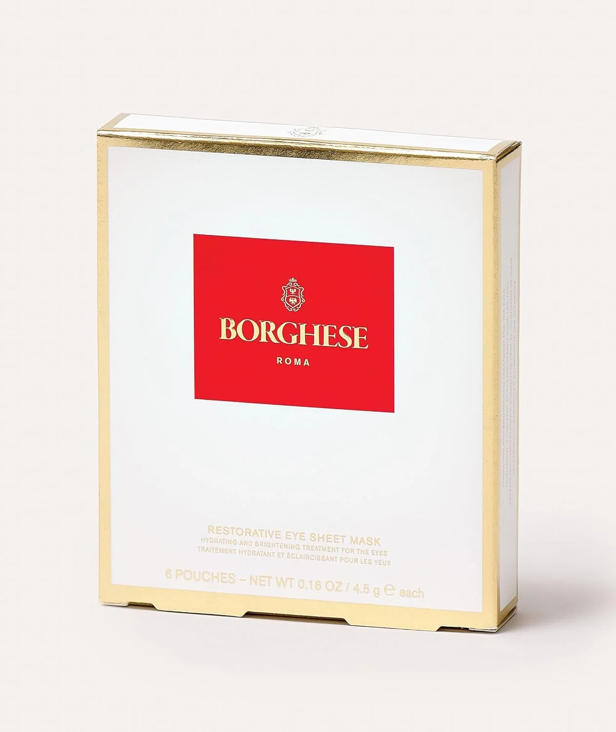 Borghese Restorative Eye Sheet Masks (6 пар) - успокаивающие, подтягивающие и увлажняющие патчи для глаз с кофеином, поддержка кожного барьера, для всех типов кожи 6 шт. (1 шт.), Olive — фото 4