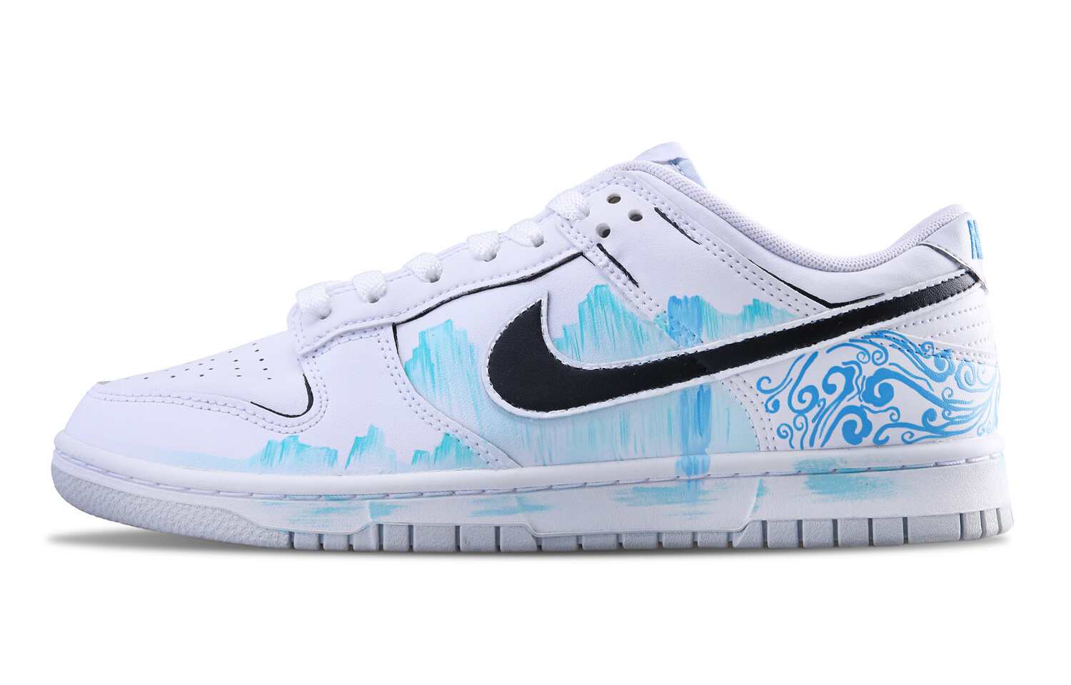 

Кроссовки Nike Dunk Skateboarding Shoes Men Low-top Cyan, белый