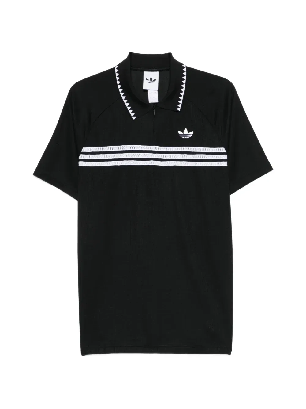 Поло с полосатым рисунком Adidas, черный