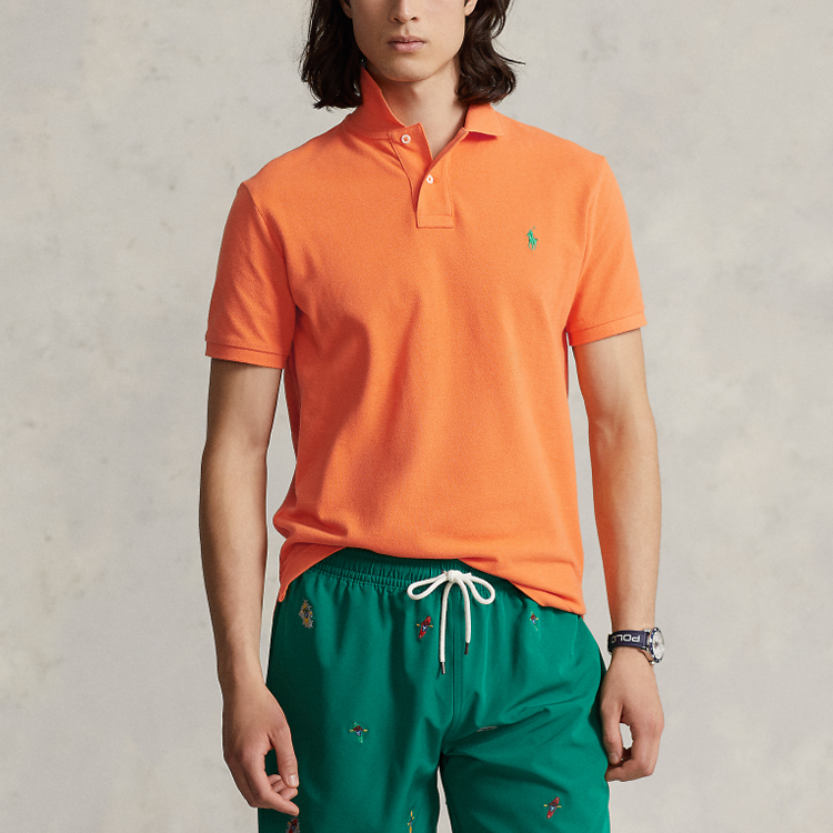 Джерси поло Polo Ralph Lauren, оранжевый — фото 4