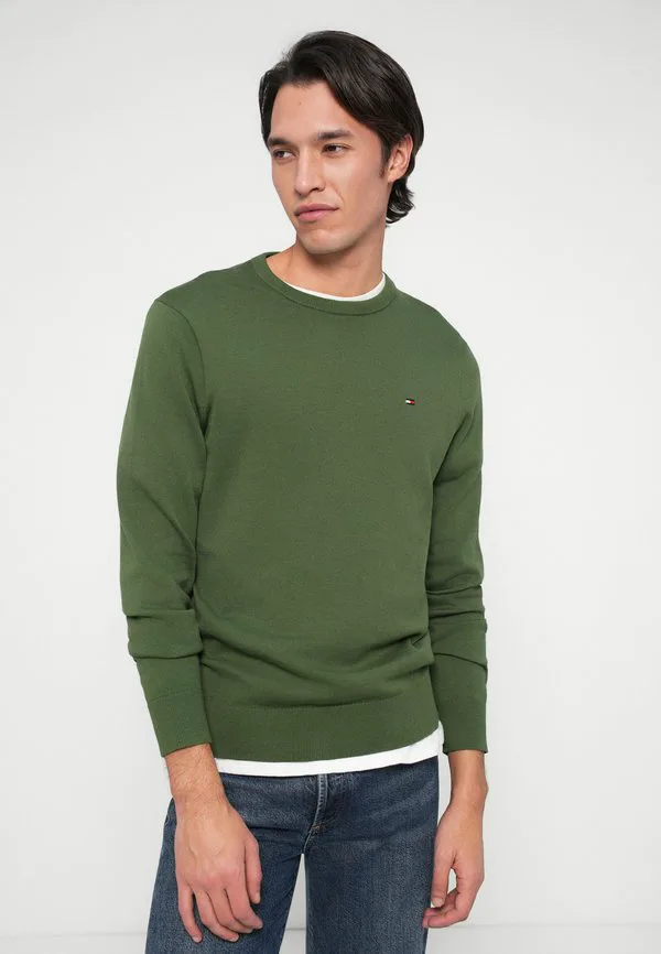 Свитер с круглым вырезом и вышивкой флага Tommy Hilfiger, Mountain Pine — фото 4