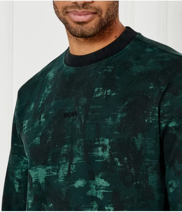 Толстовка We_Jungle relaxed fit Boss Orange, зеленый — фото 4
