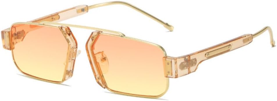 

Ретро солнцезащитные очки для женщин с прозрачными линзами цвета океана, панк-очки, шестиугольные солнцезащитные очки для женщин, очки с защитой от УФ-излучения UV400 LANGSER, Champagne