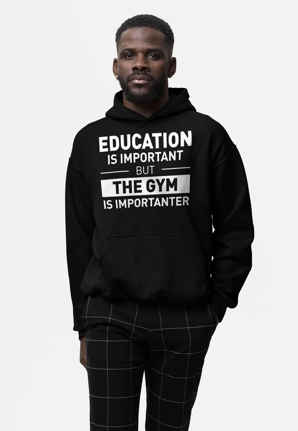 

Толстовка с капюшоном HOBBIES GYM IS IMPORTANTER Henry Tiger, черный
