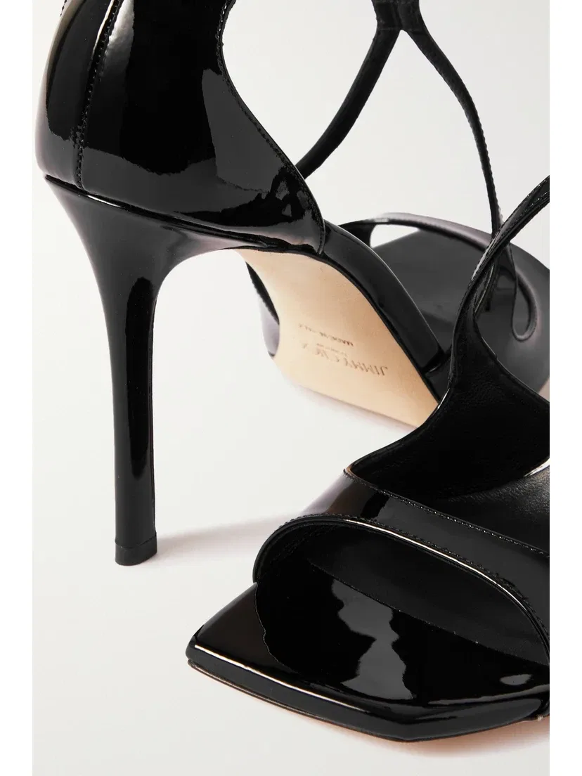 Босоножки Azia 95 из лакированной кожи JIMMY CHOO, черный — фото 4