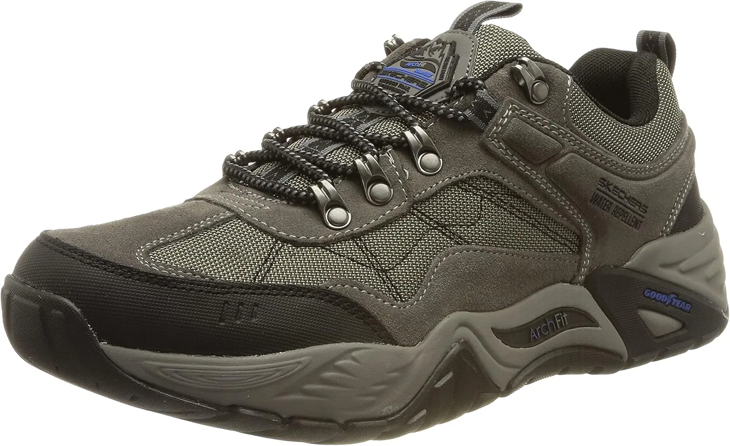 Мужские кроссовки Skechers Arch Fit Recon Harbin, Gray Leather W Mesh