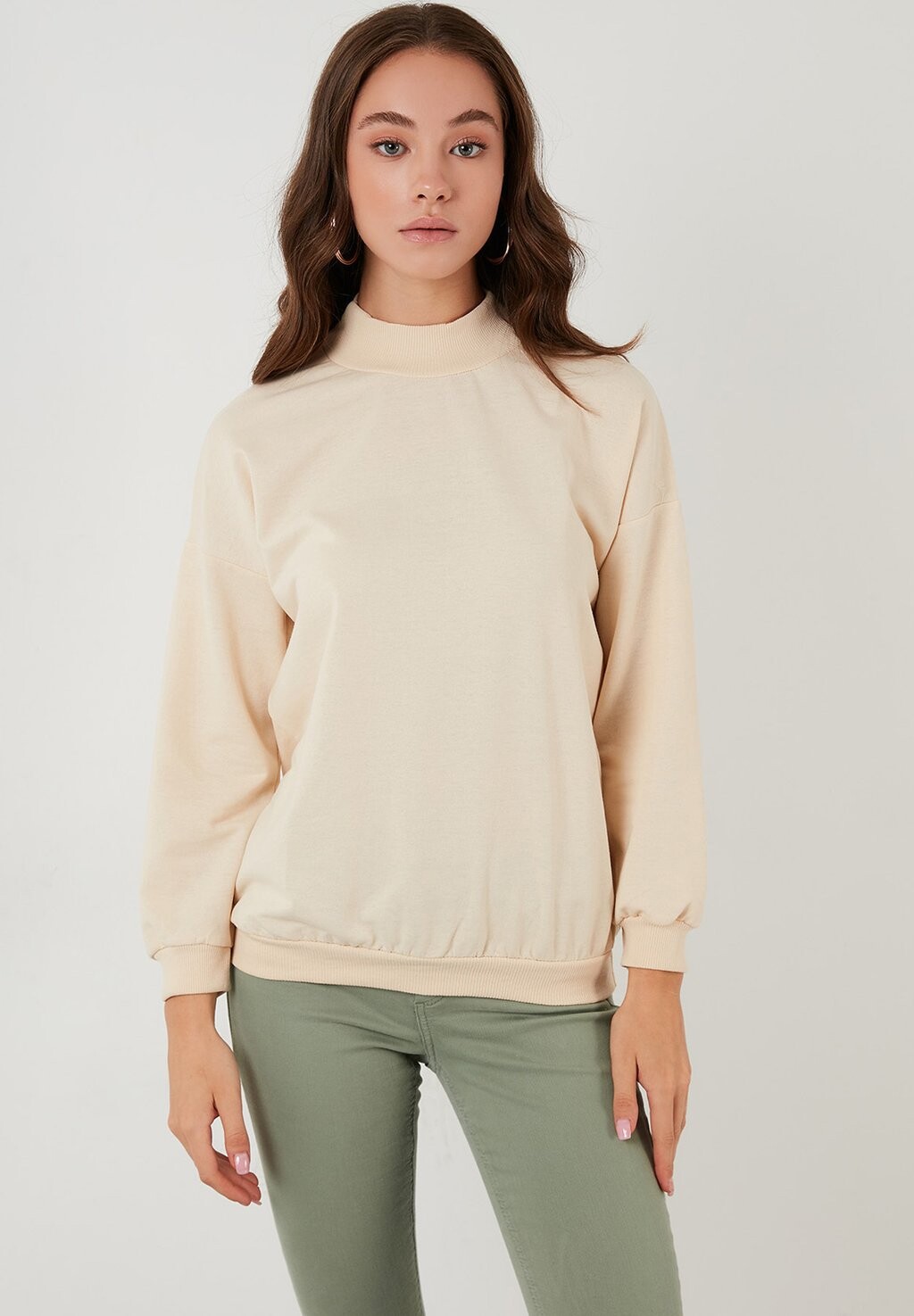 

Толстовка HIGH COLLAR LELA, цвет stone colored