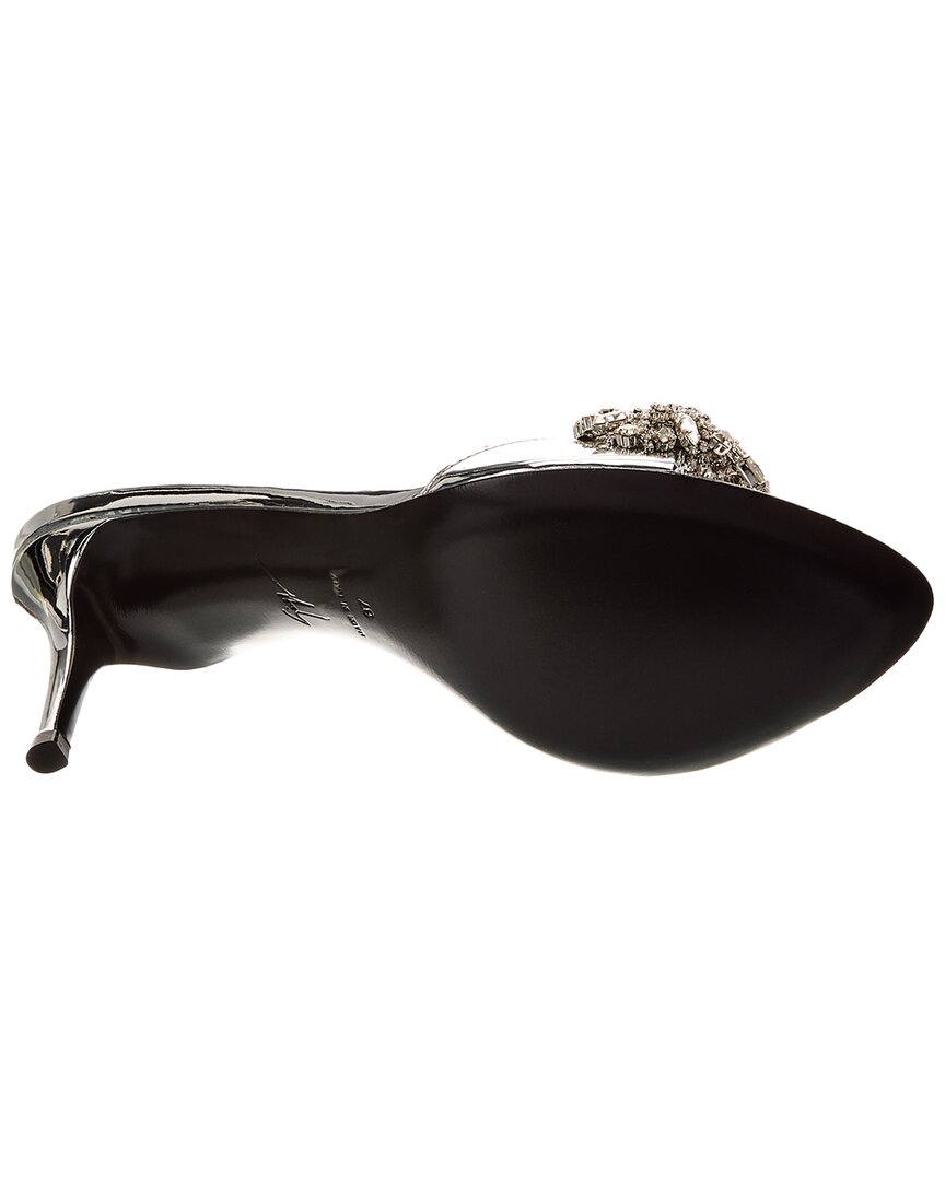 Giuseppe Zanotti Clandestino 70 Vinyl Sandal, серебряный — фото 4
