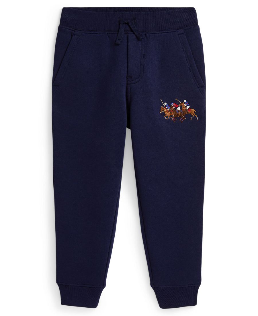

Детские флисовые спортивные штаны Triple-Pony для мальчиков 2-7 лет Polo Ralph Lauren, Newport Navy