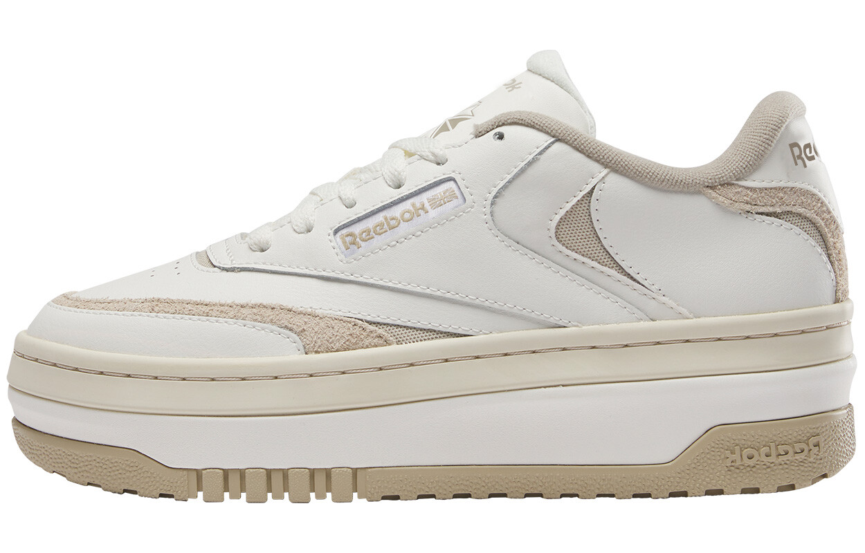 

Кроссовки Reebok Club C Skateboarding Shoes Women's Low-top Beige/White, цвет Off White