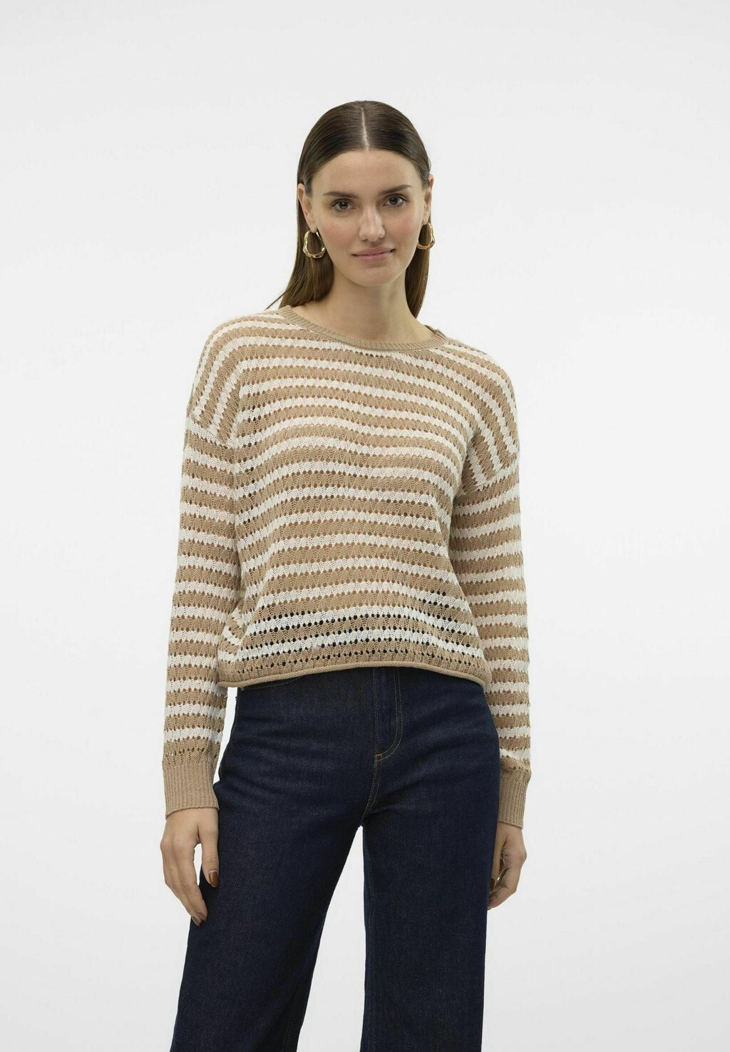 

Вязаный свитер VMSPRING Vero Moda, бежевый