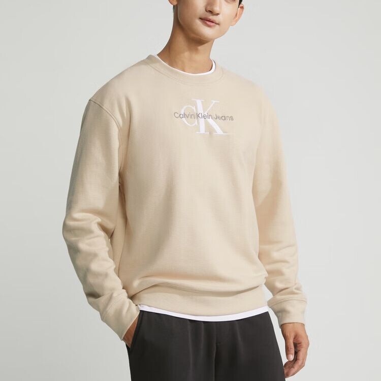 Толстовка мужская миндально-желтая Calvin Klein, желтый — фото 4