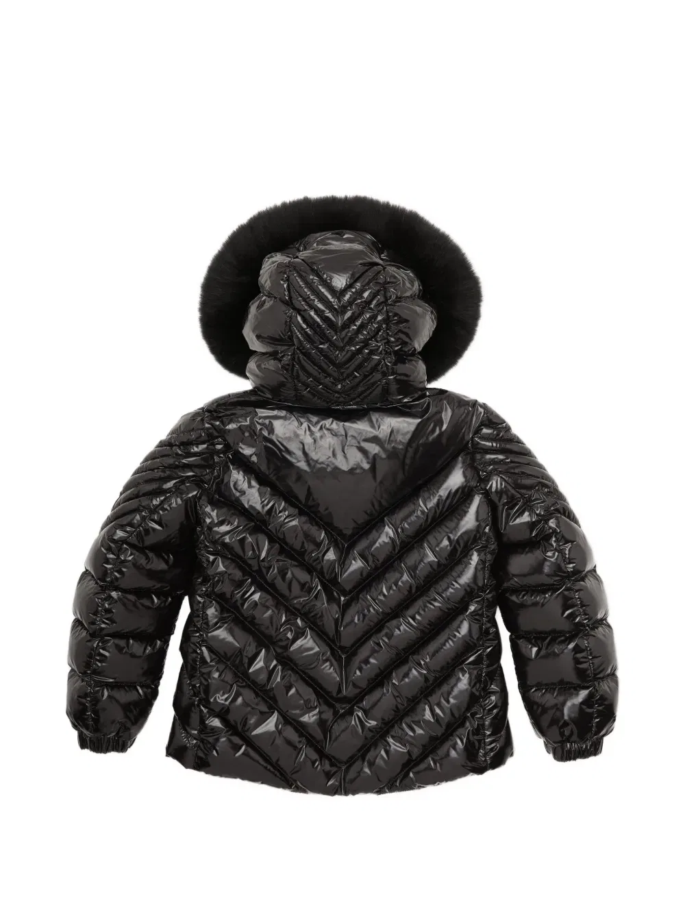 Пуховая куртка с монограммой Fox Philipp Plein Junior, черный — фото 2
