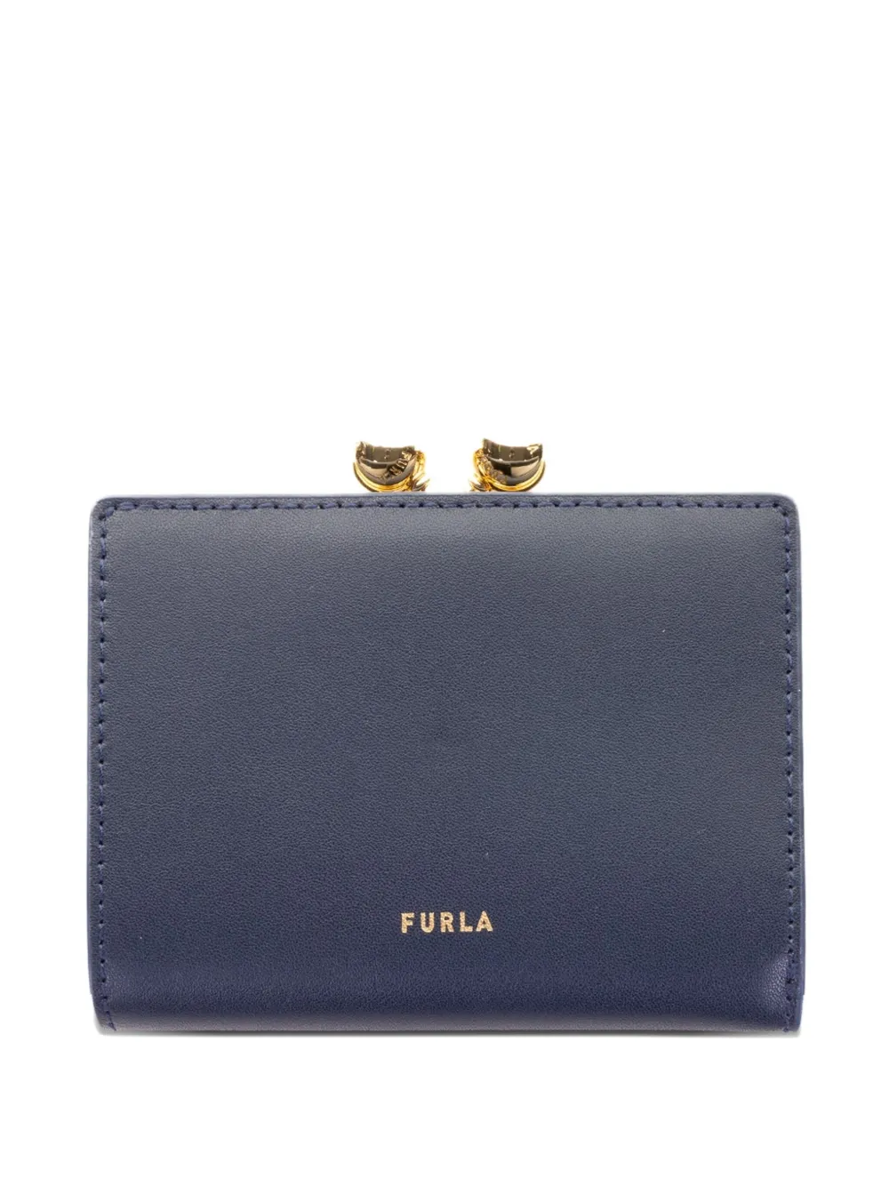 

Кошелек из кожи в горошек Furla, синий