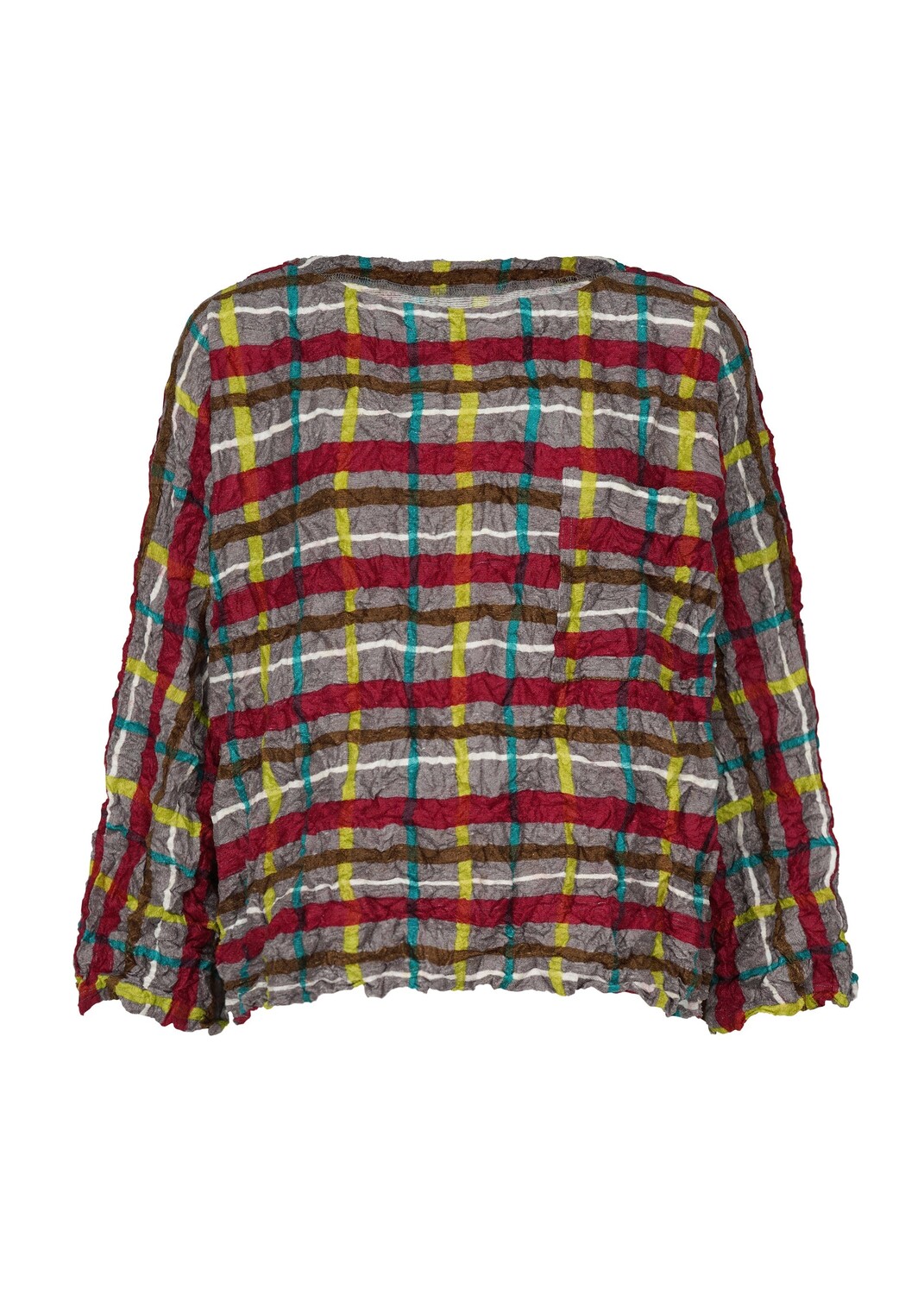 

Топ brushed check meringue Me Issey Miyake, серый