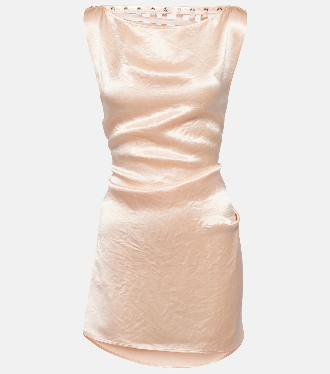 

Мини-платье из деконструированного атласа Jean Paul Gaultier, Salmon