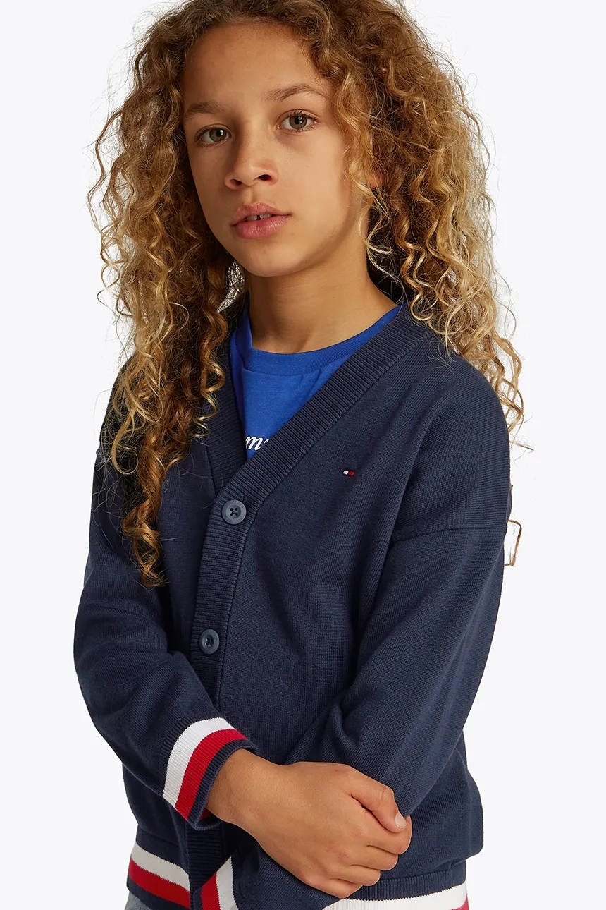 

Хлопковый кардиган для мальчика Tommy Hilfiger, темно-синий