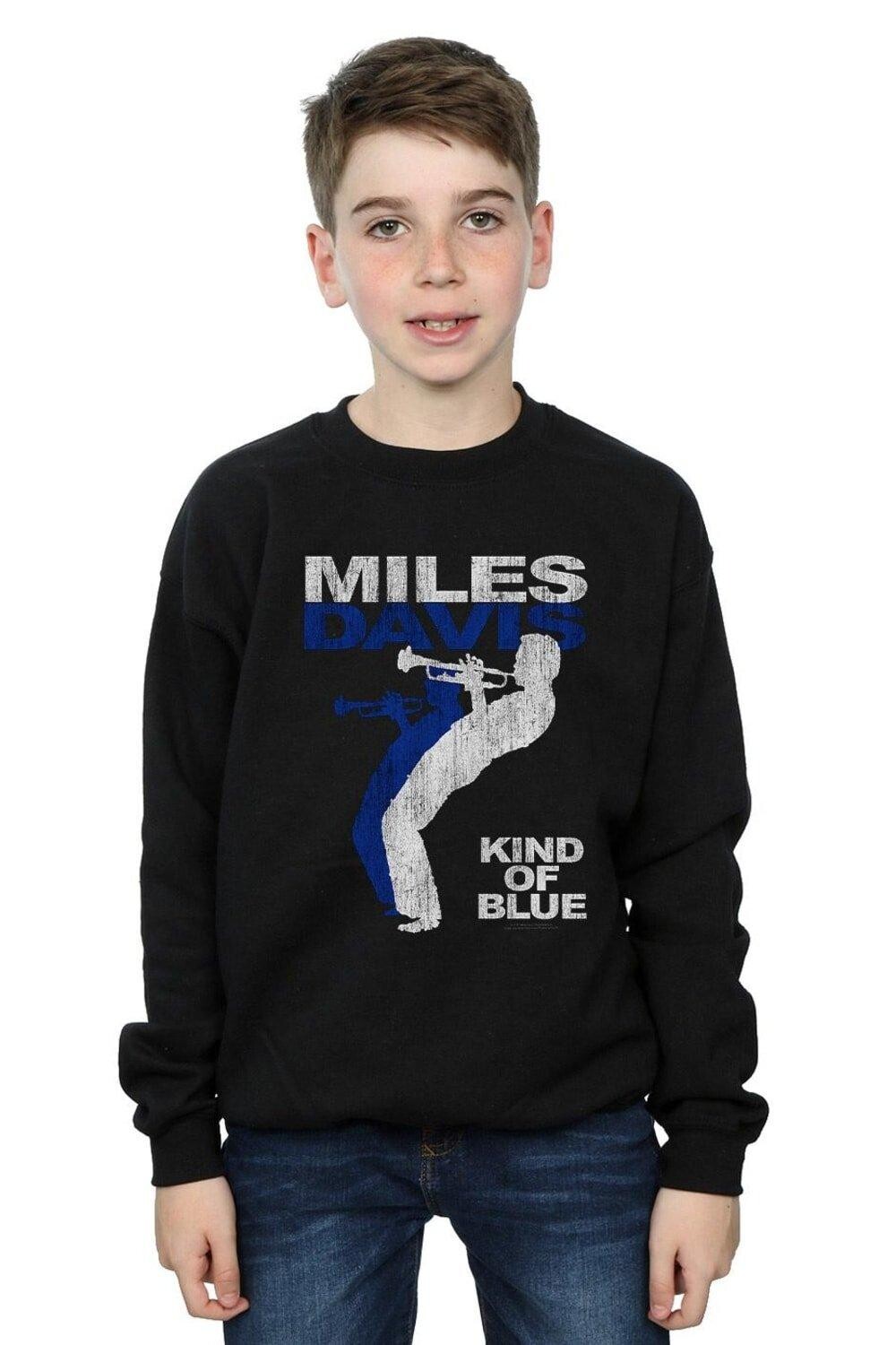 

Толстовка Kind Of Blue с потертостями Miles Davis, черный