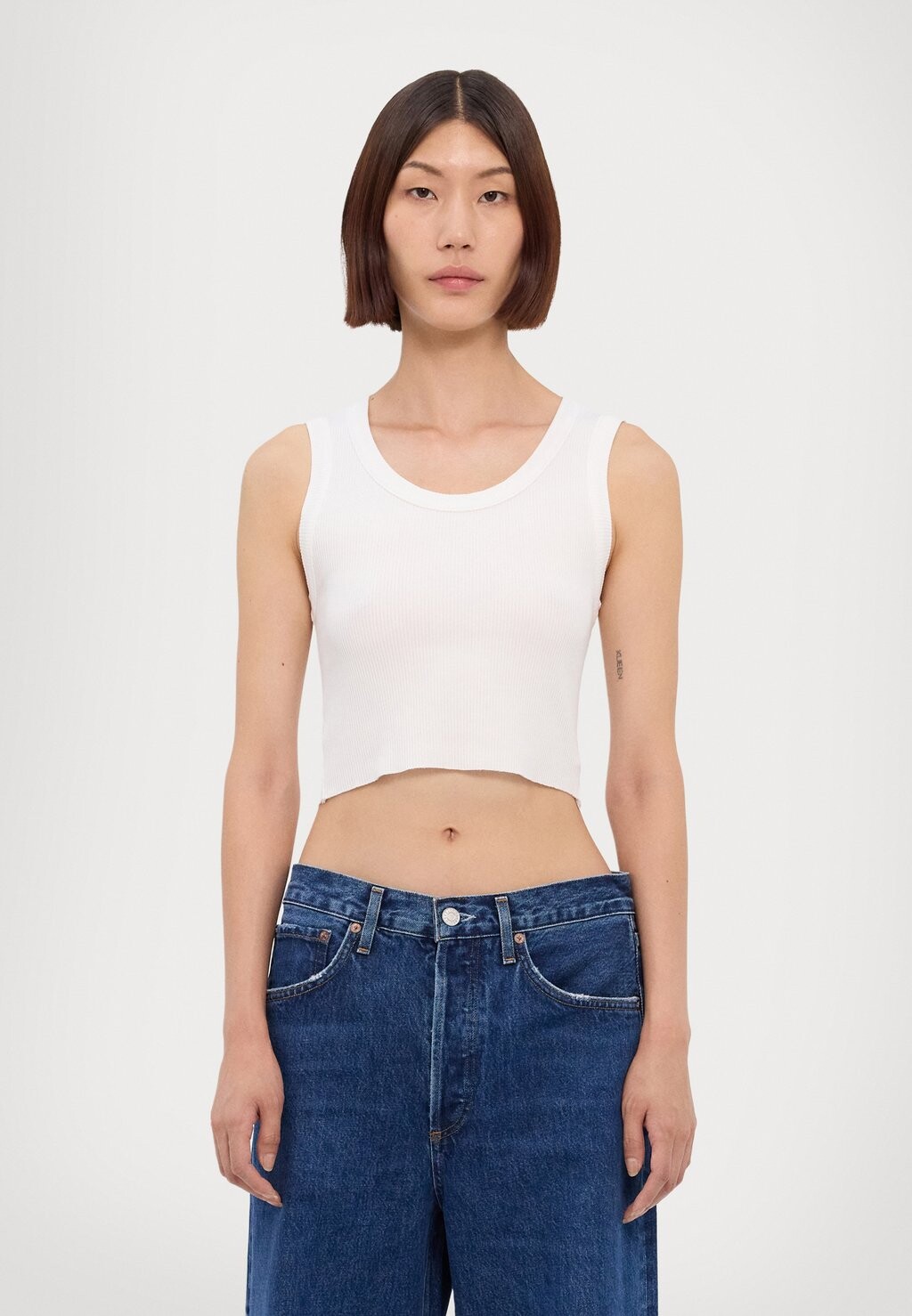 

Топ CROPPED POPPY TANK Agolde, белый