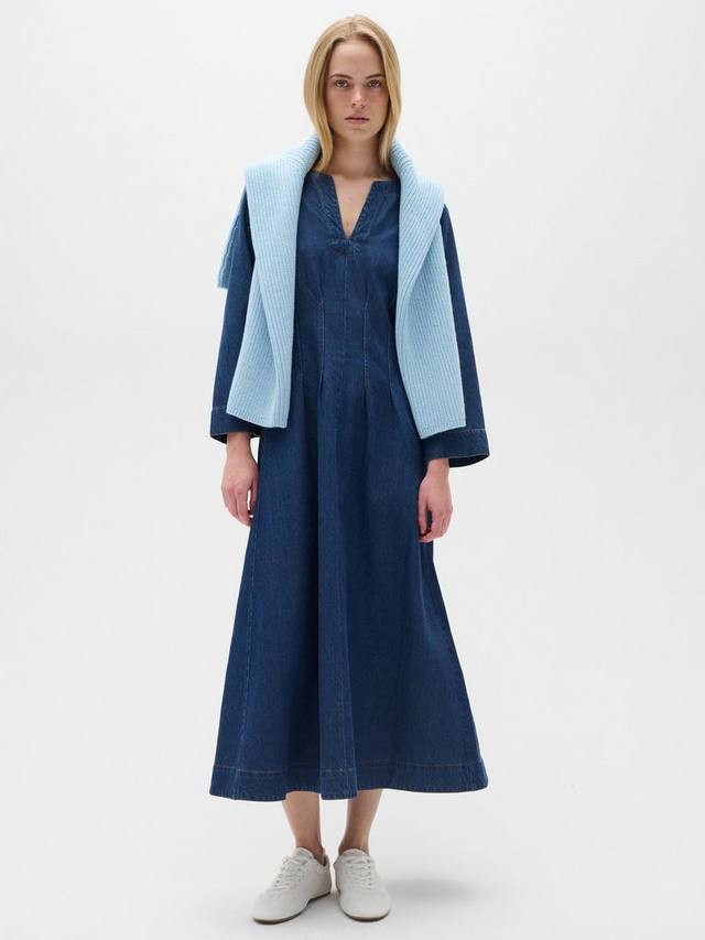 

Джинсовое платье с v-образным вырезом в стиле мэйбл InWear, темно-синий
