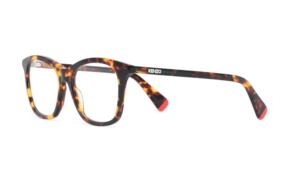 

Ацетатные металлические очки неправильной формы унисекс в черепаховом цвете KENZO, коричневый