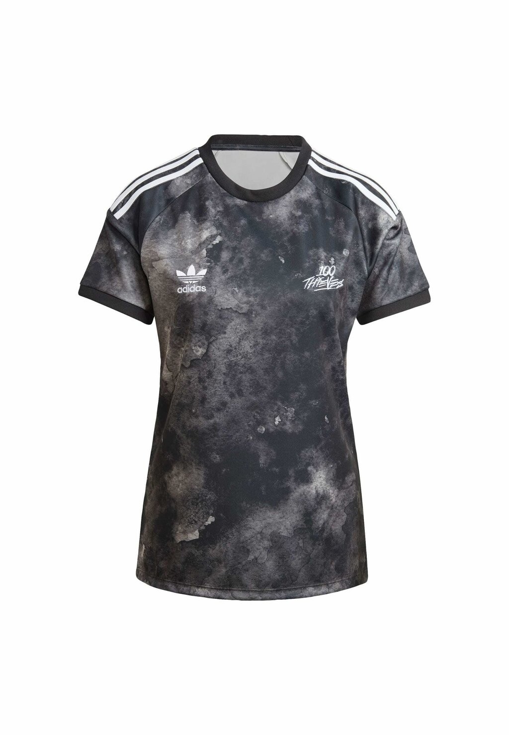 

Футболка с принтом 100 Thieves adidas Originals, серый