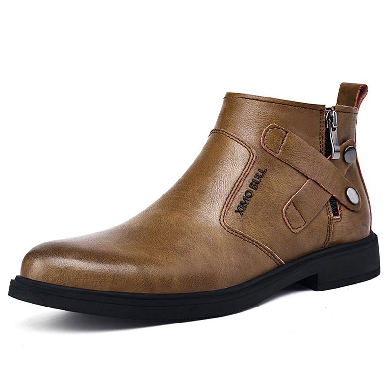 

XIMO BULL Мужские повседневные кеды Mid Top черно-белые винтаж коричневые, цвет Vintage Brown
