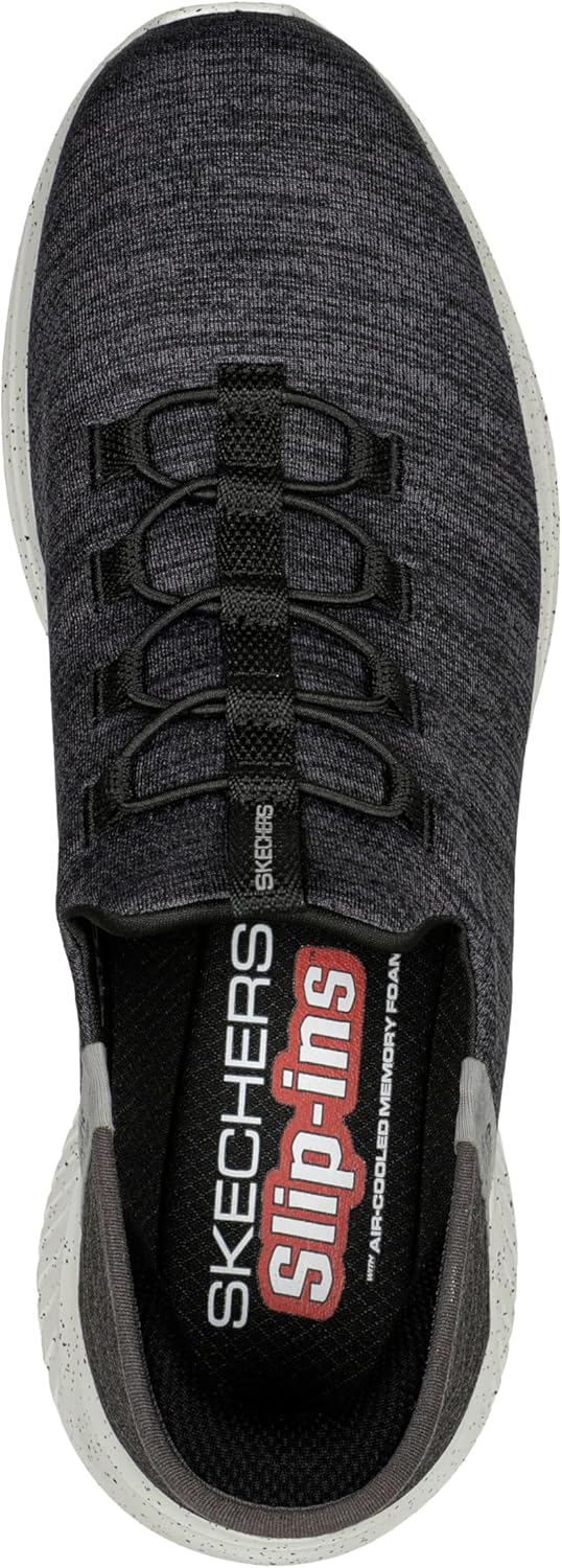 Мужские кроссовки Skechers Ultra Flex 3.0 с мгновенной посадкой без застежек, черный — фото 4