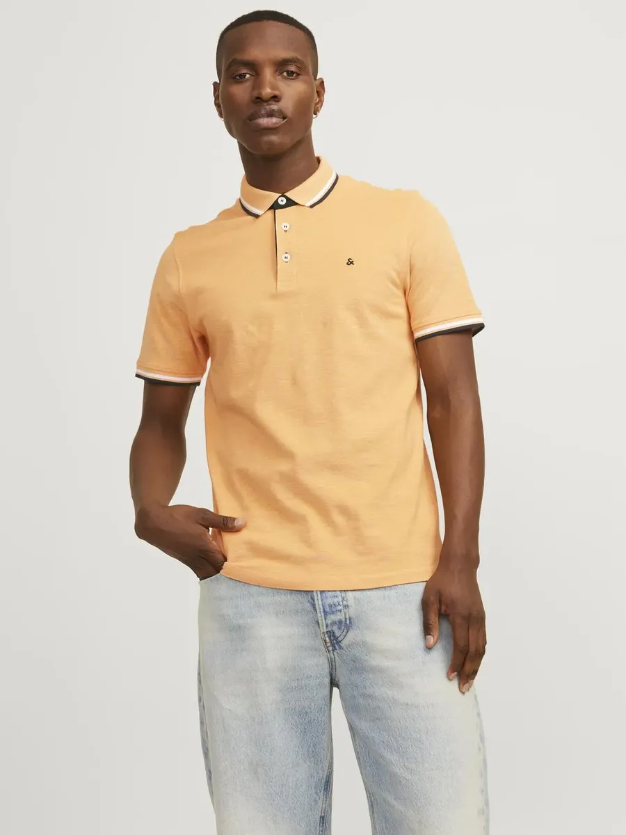 

Рубашка-поло Jack & Jones "JJEPAULOS POLO SS NOOS", цвет Apricot Ice