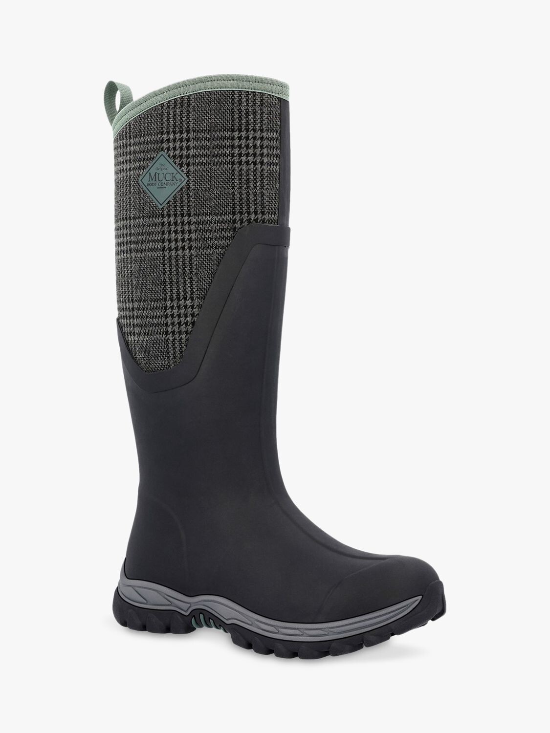 Женские сапоги Muck Arctic Sport II высокие резиновые, черный/клетчатый — фото 2