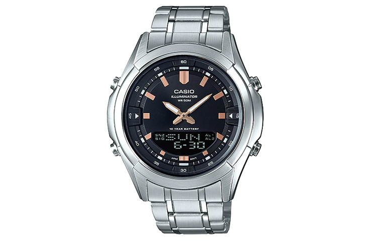 

CASIO Мужские черные часы 46 мм AMW-840D-1AVDF