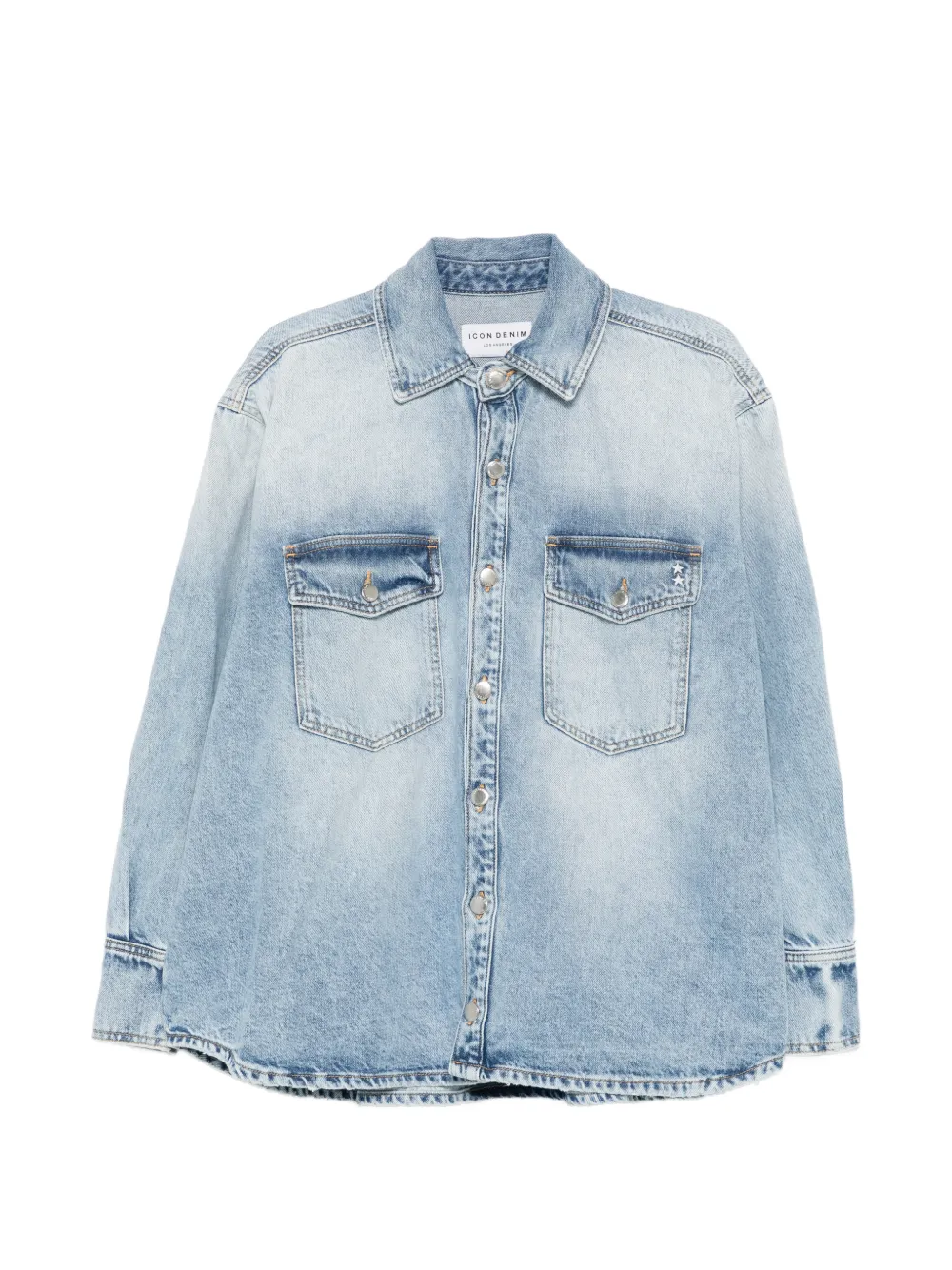 

Рубашка с застежкой на пуговицы и нагрудными карманами Icon Denim, синий