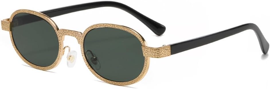 

Винтажные овальные женские солнцезащитные очки с градиентным зеркальным покрытием и защитой от УФ-излучения UV400, мужские солнцезащитные очки HCPIHF, Golden Dark Green