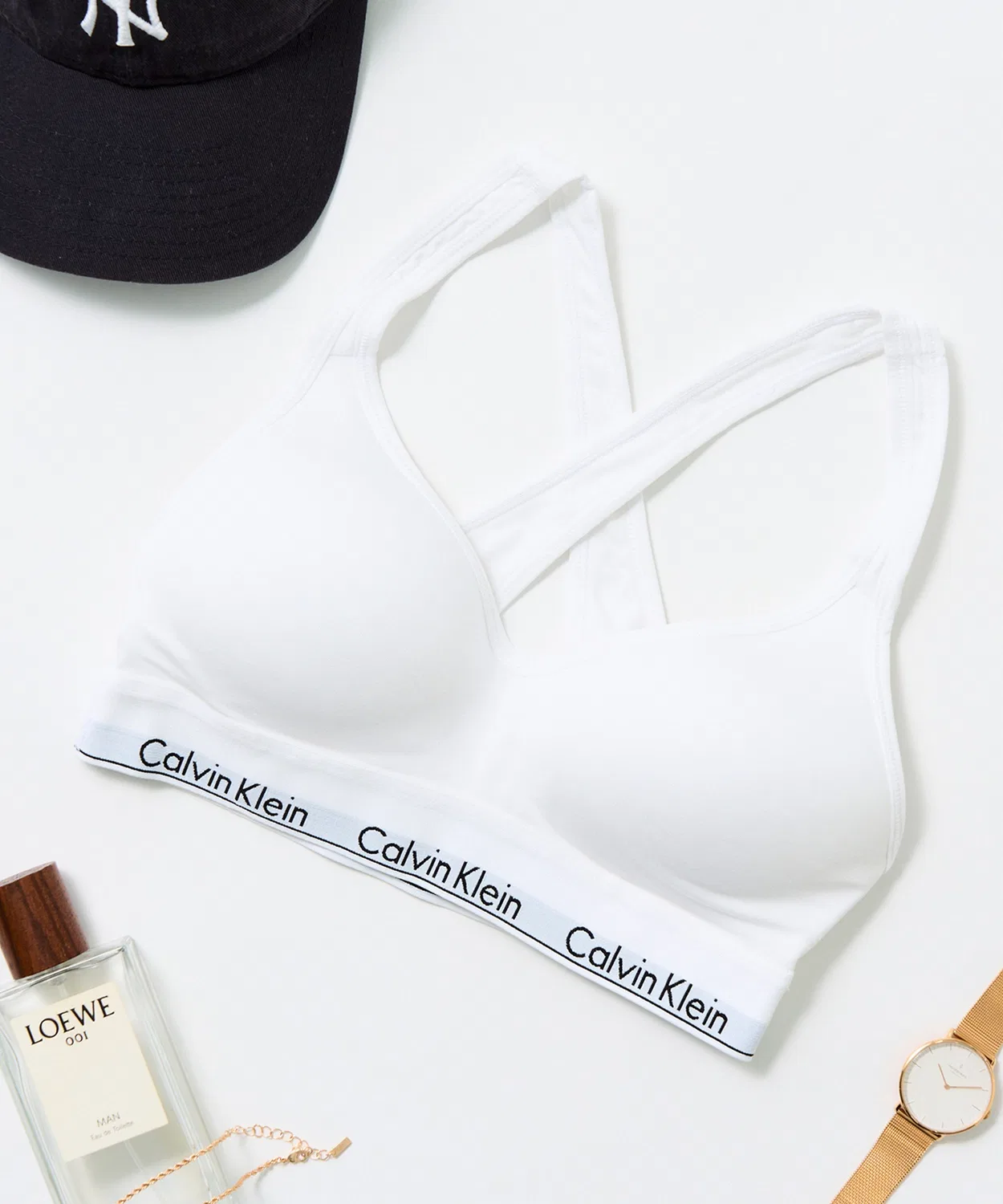 Бра Calvin Klein Modern Cotton хлопок стрейч белый