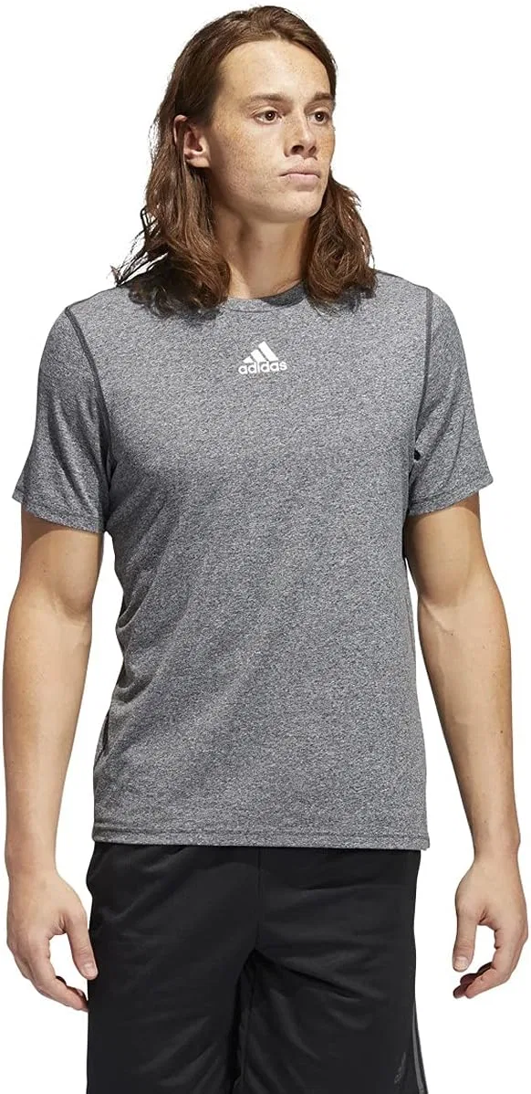 Футболка мужская с коротким рукавом adidas, серый — фото 3