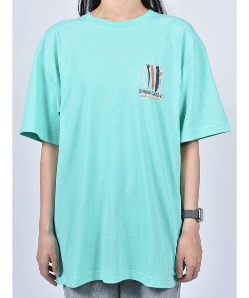 

Футболка с коротким рукавом, принт на спине STRONG CURRENT, зеленый