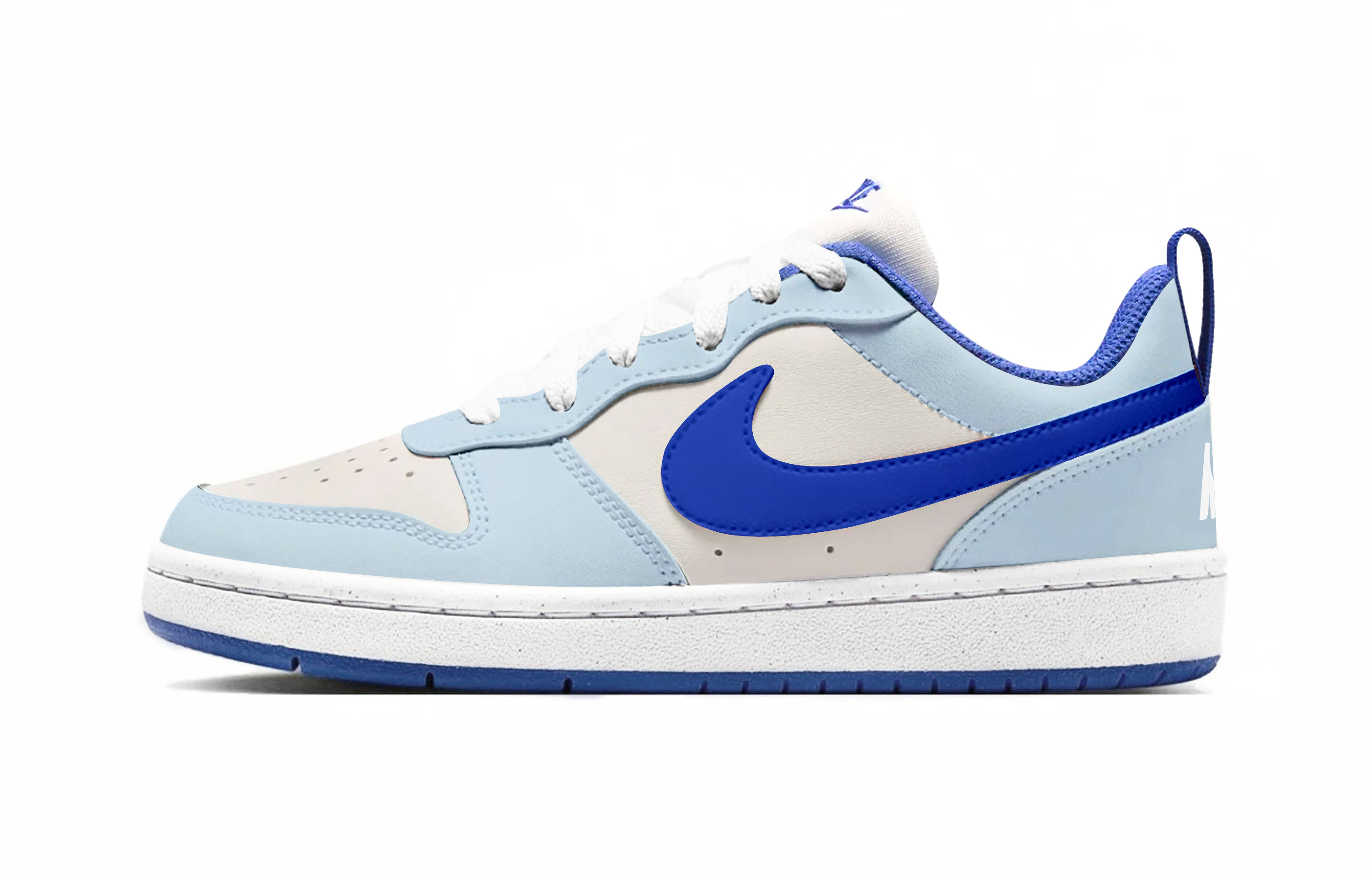 

Детские, подростковые, противоскользящие, износостойкие, низкие кроссовки для скейтбординга Court Borough Nike, синий