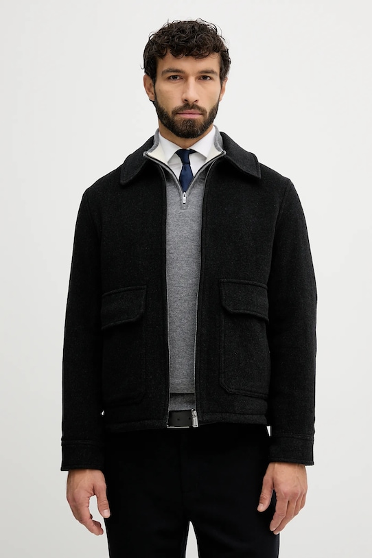 

Куртка из смесовой шерсти Trussardi, черный