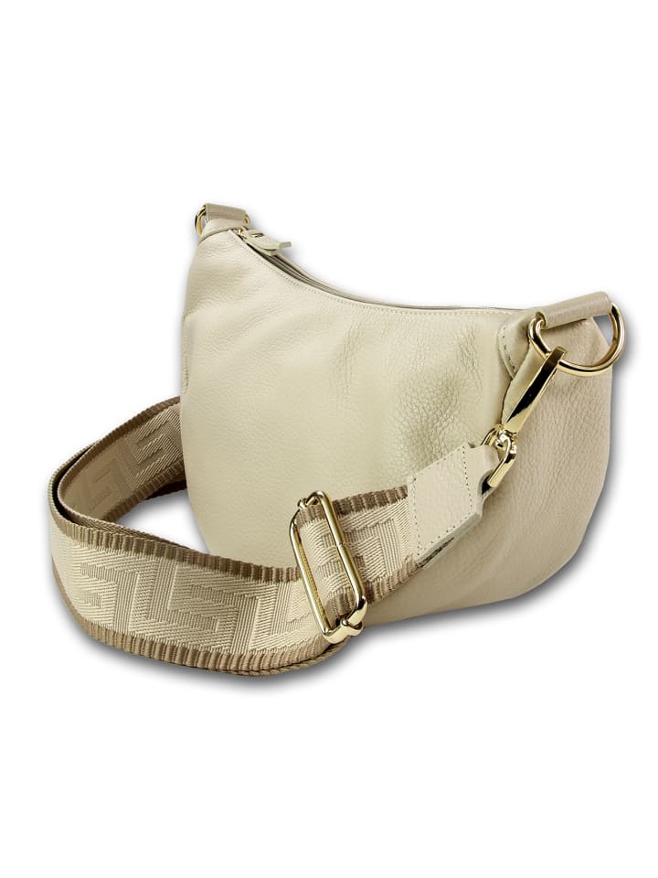 

Кожаная сумка через плечо, городская сумка Toscanto, бежевая, ок. 33 см Toscanto