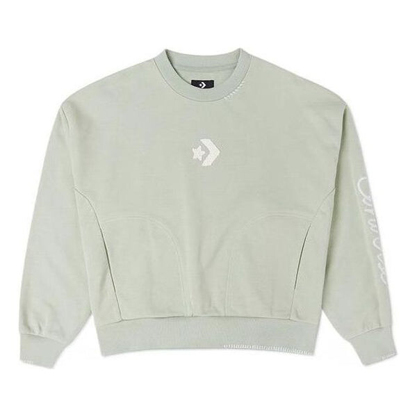 

Толстовка chain stitch crew 'light green' Converse, зеленый