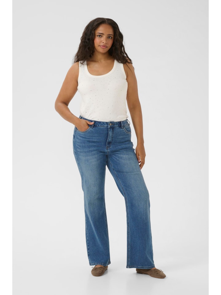 

KAFFE curve Джинсы KCflora зауженного кроя, средне-синий цвет